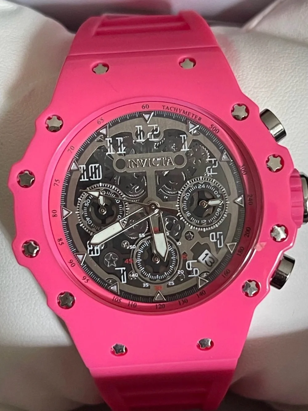 Invicta Racing Valyron Unisex Watch - 41mm, Pink (69623) new